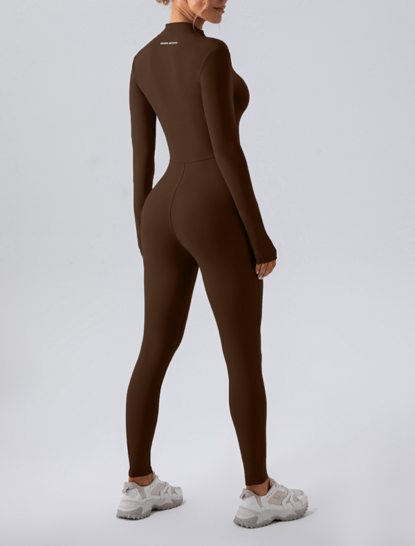 Luxe Brown Long Sleeve Bodysuit - Image 2