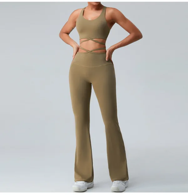 MotionX Flare Khaki Trousers - Image 3