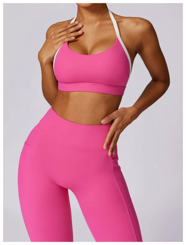 Aura Hot Pink Halter Bra - Image 2