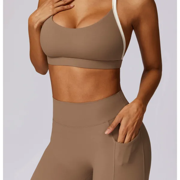 Aura Brown Halter Bra