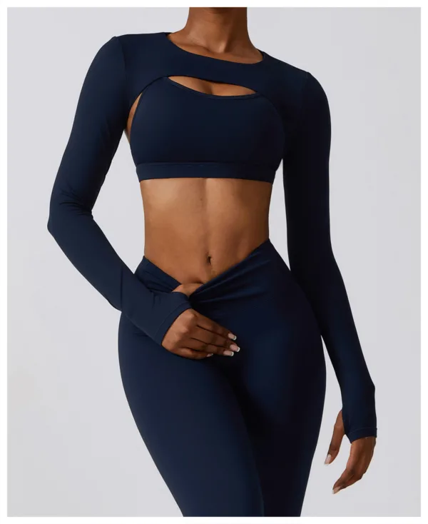 Aviate Navy Crop Top - Image 2