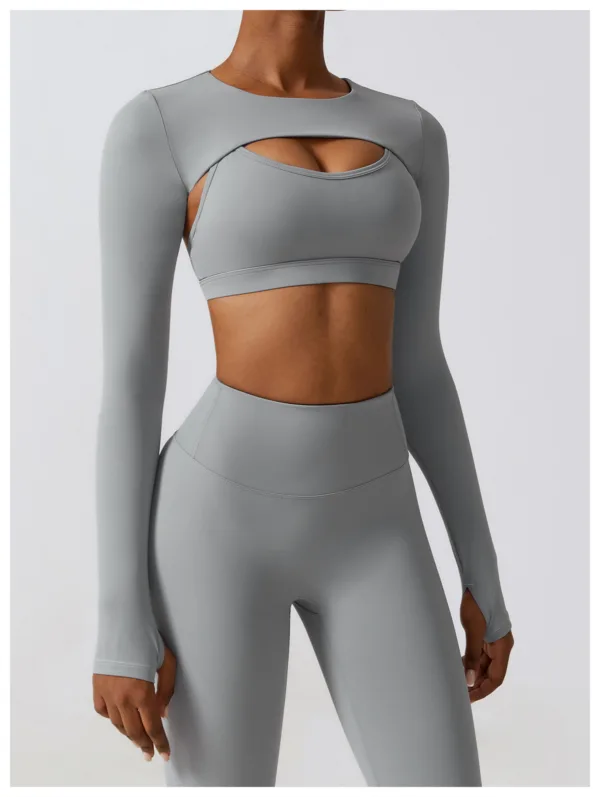 Aviate Grey Crop Top - Image 3