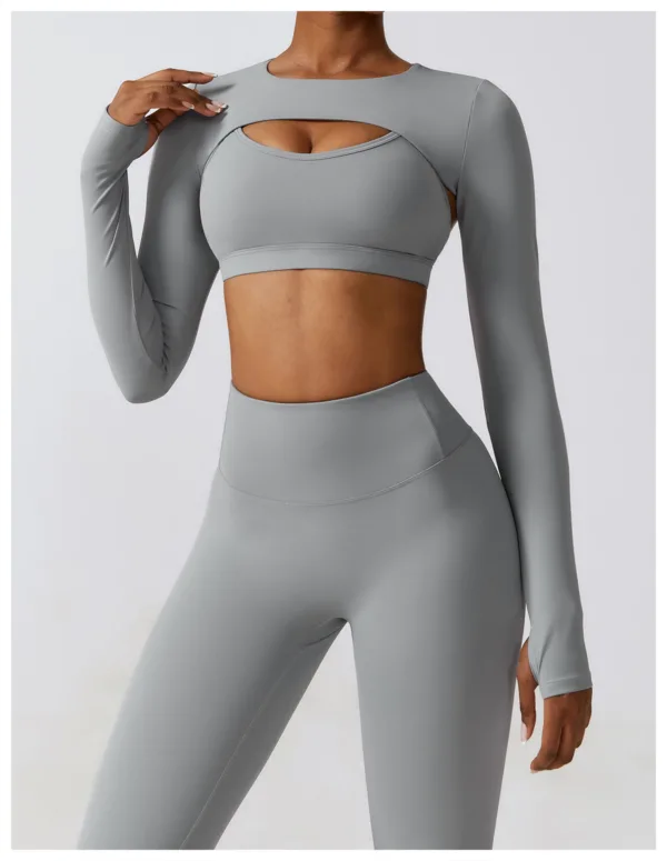 Aviate Grey Crop Top - Image 2