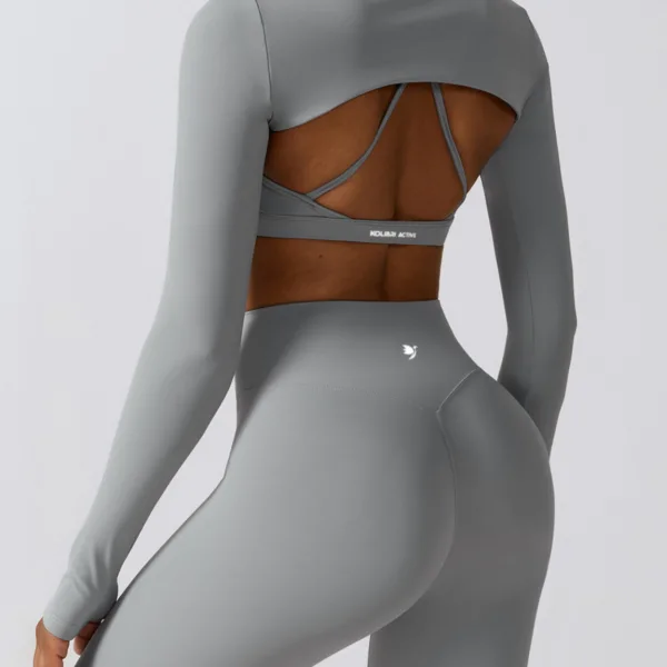 Aviate Grey Crop Top