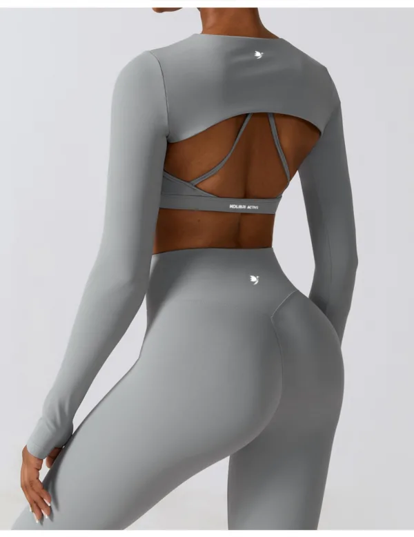 Aviate Grey Crop Top