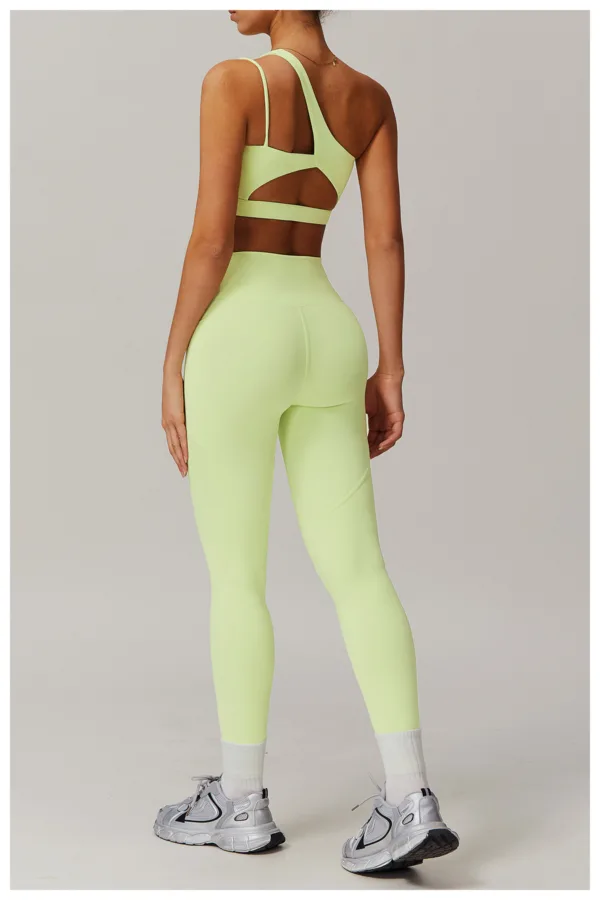 Apex One Shoulder Lime Bra - Image 5
