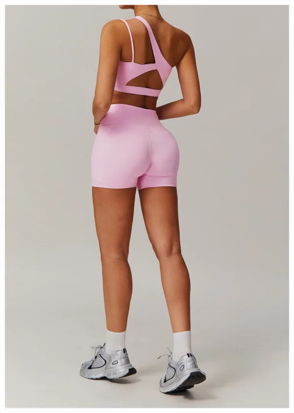 Apex One Shoulder Pink Shorts - Image 4