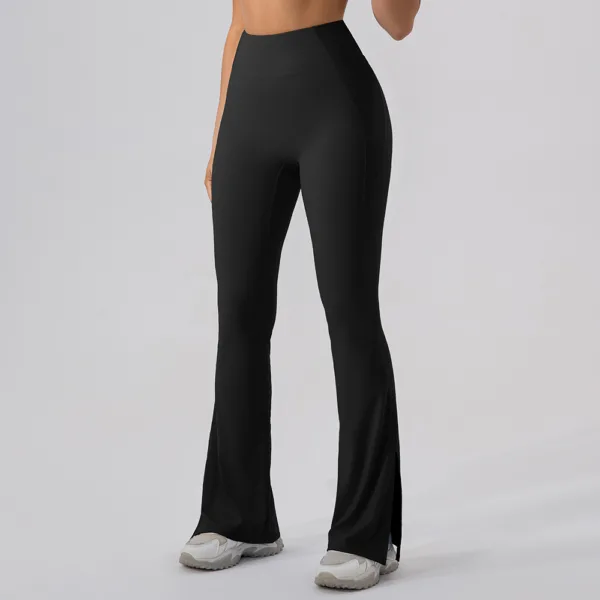 Soft Motion Black Flare Trousers - Image 2