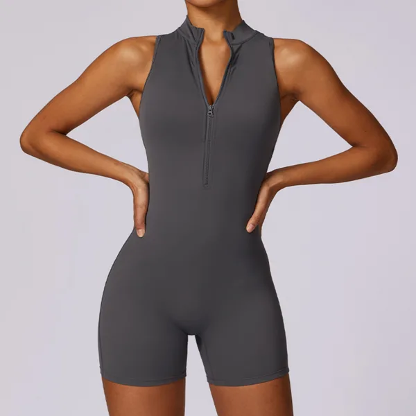 Luxe Open Back Grey Playsuit