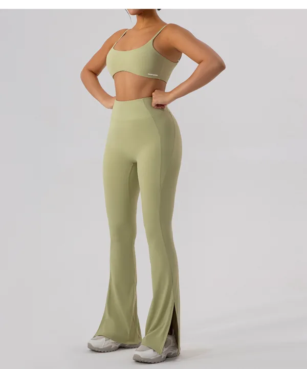 Soft Motion Pistachio Flare Trousers