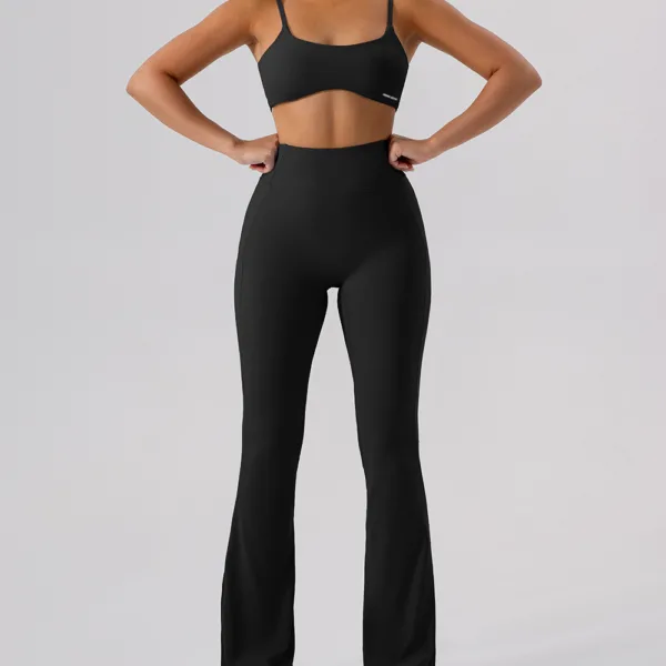 Soft Motion Black Flare Trousers