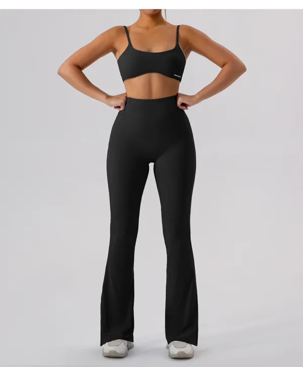 Soft Motion Black Flare Trousers