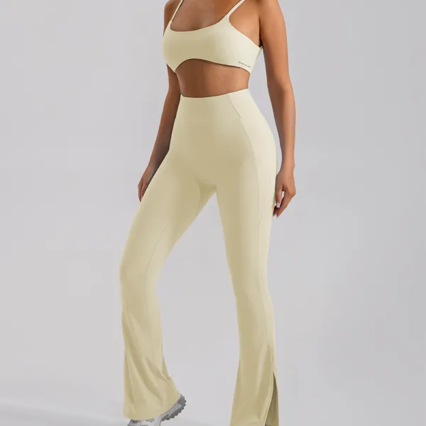 Soft Motion Cream Flare Trousers