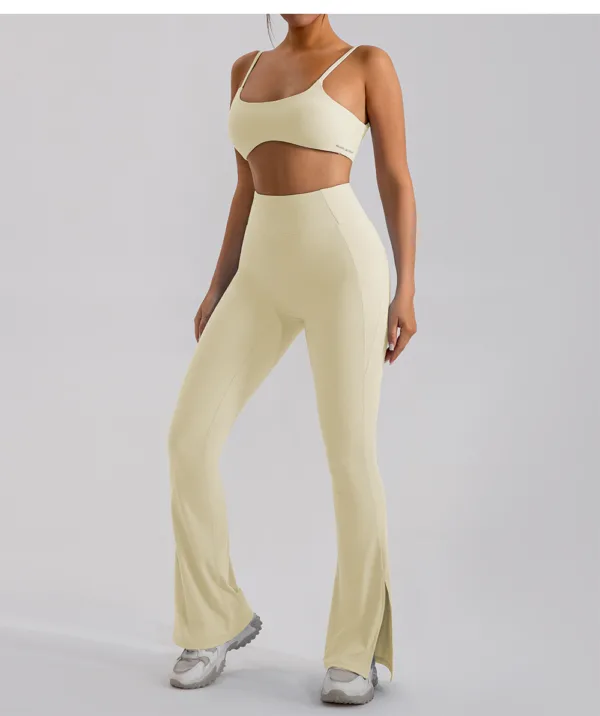 Soft Motion Cream Flare Trousers