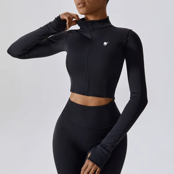 Aviate Black Crop Jacket