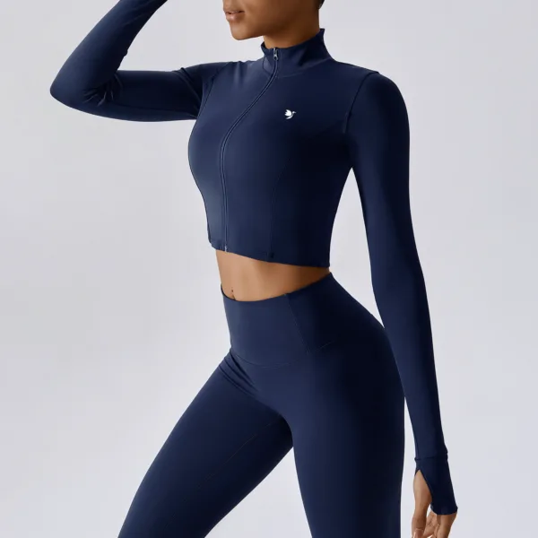 Aviate Navy Crop Jacket